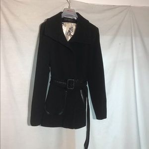 Black coat by Via Spiga, car coat length, size